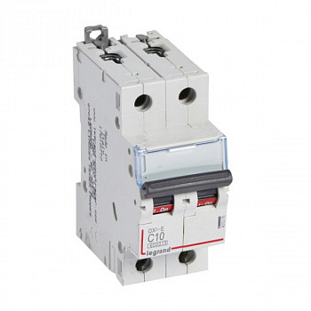 Автоматический выключатель DX3-E 6000 6kA 10A 2П тип С. Legrand