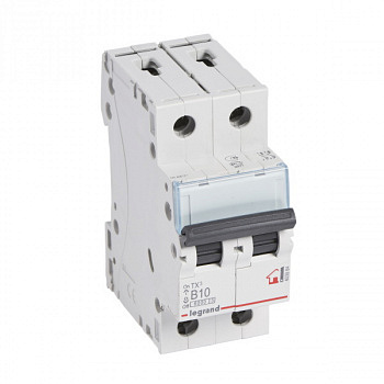 Автоматический выключатель TX3 6kA 10A 2П тип В. Legrand