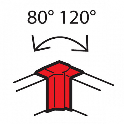 Внутренний изменяемый угол Metra от 80°-120° для 160x50. Legrand