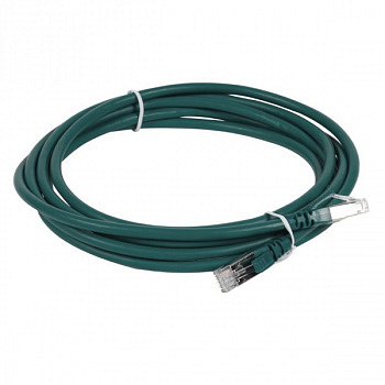 Патч-корд RJ 45 кат. 6 F/UTP LSZH экранированный 3 м зеленый. Legrand