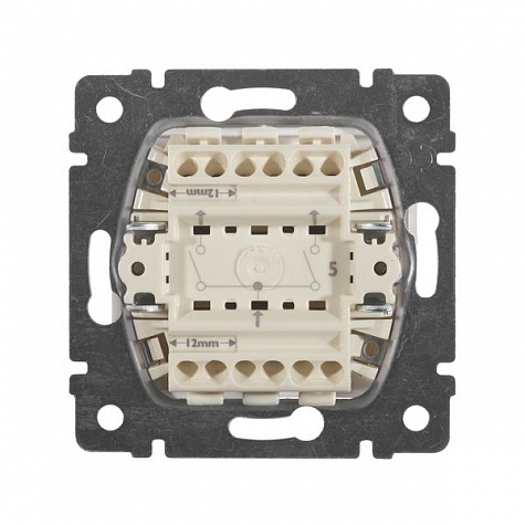Выключатель двухклавишный 10AX 250В. Алюминий. Legrand. Valena