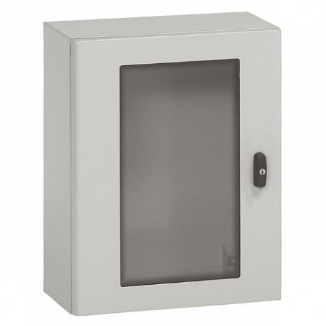 Металлический шкаф Atlantic IP66 IP66 IK10 RAL 7035 600х400х250 стеклянная дверь. Legrand 