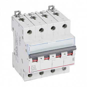 Автоматический выключатель DX3-E 6000 6kA 10A 4П тип С. Legrand