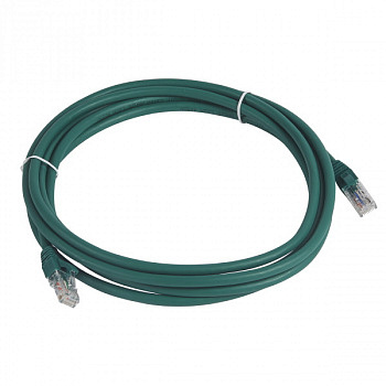 Патч-корд RJ 45 кат. 6 U/UTP LSZH неэкранированный 3 м зеленый. Legrand