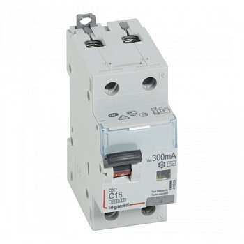 Дифференциальный автомат DX3 300mA 16A 1П+N Тип AC. Legrand