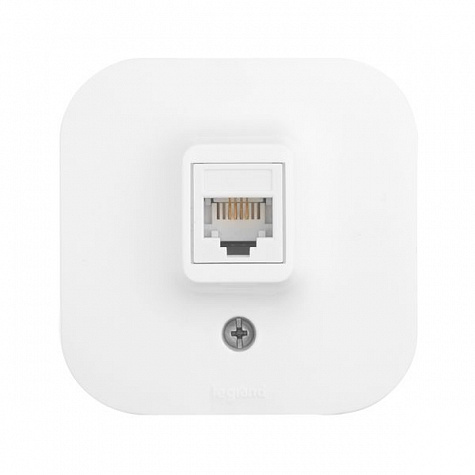 Розетка телефонная RJ11, Белый. Legrand Quteo
