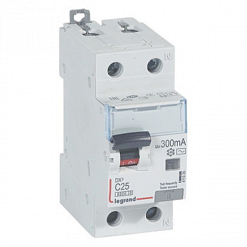 Дифференциальный автомат DX3 300mA 25A 1П+N Тип AC. Legrand