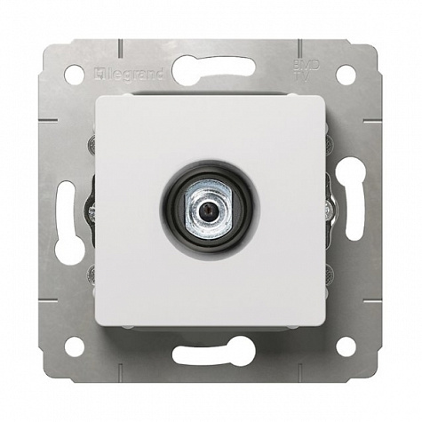 Розетка TV простая 1.5дБ. Белый. Legrand Cariva арт 773678