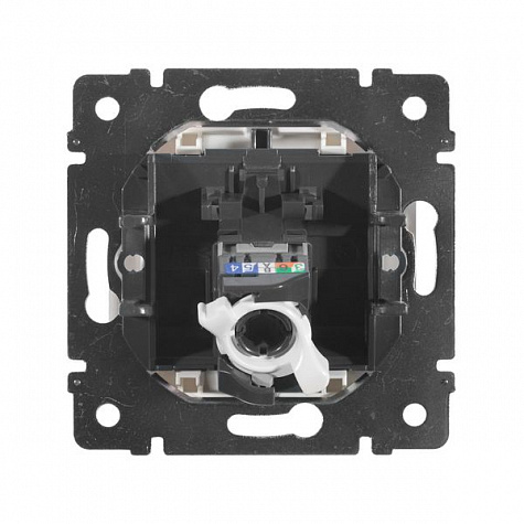 Розетка компьютерная RJ45 UTP Кат.5e на захватах Алюминий. Valena