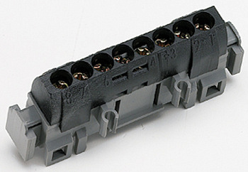 Клеммная колодка IP 2X фаза чёрная 8 x 1,5-16 мм² длина 75мм. Legrand