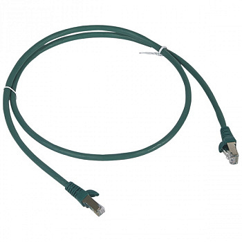Патч-корд RJ 45 кат. 6 F/UTP LSZH экранированный 2 м зеленый. Legrand 