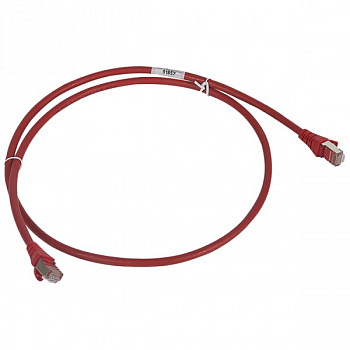 Патч-корд RJ 45 кат. 6 F/UTP LSZH экранированный 5 м красный. Legrand