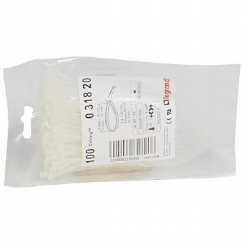 Кабельный хомут Colring 2,4х95 упаковка 100 шт. Бесцветный. Legrand