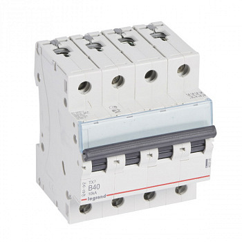 Автоматический выключатель TX3 10kA 40A 4П тип В. Legrand