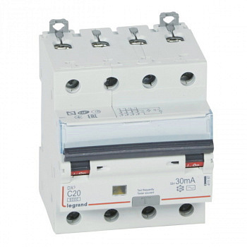 Дифференциальный автомат DX3 30mA 20A 4П Тип AC 4мод. Legrand