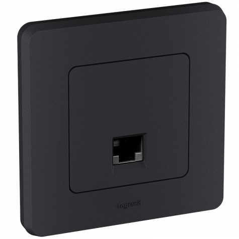 Информационная розетка RJ 45 - категория 6 - UTP - INSPIRIA - антрацит
