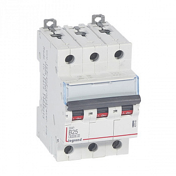Автоматический выключатель DX3 6000 10kA 25A 3П тип В. Legrand