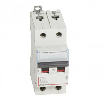 Автоматический выключатель DX3 6000 10kA 32A 2П тип С. Legrand
