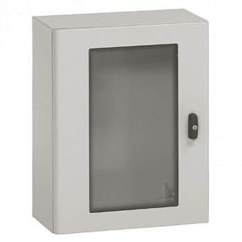 Металлический шкаф Atlantic IP66 IP66 IK10 RAL 7035 500х400х200 стеклянная дверь. Legrand 