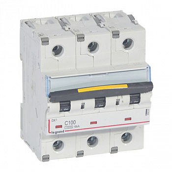 Автоматический выключатель DX3 10000 16kA 100A 3П тип С. Legrand
