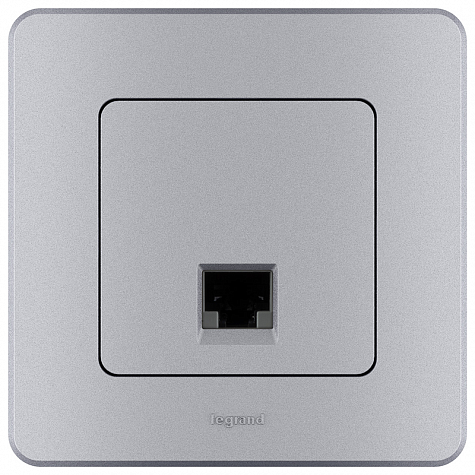 Информационная розетка RJ 45 - категория 6 - UTP - INSPIRIA - алюминий