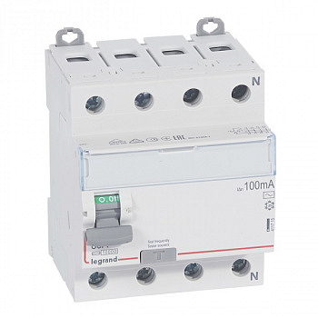 УЗО DX3 4П 100mA 80А тип AC N справ. Legrand