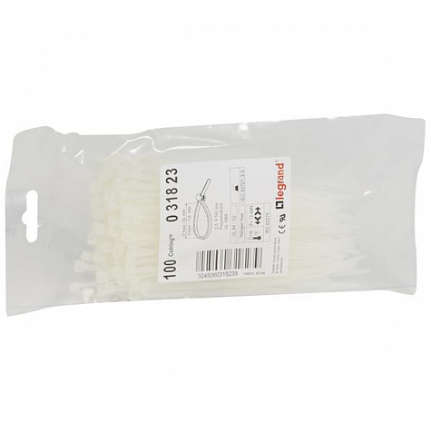 Кабельный хомут Colring 3,5х140 упаковка 100 шт. Бесцветный. Legrand