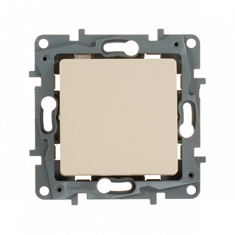 Выключатель одноклавишный 10AX 250В. Слоновая кость. Legrand. Etika