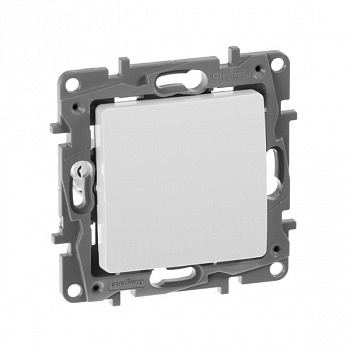 Выключатель одноклавишный 10AX 250В. Белый. Legrand. Etika