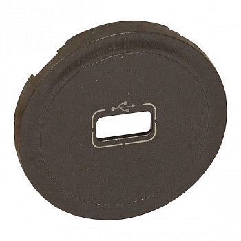 Лицевая панель розетки USB, Кат. № 067352 / 067372. Графит. Legrand Celiane арт 067950