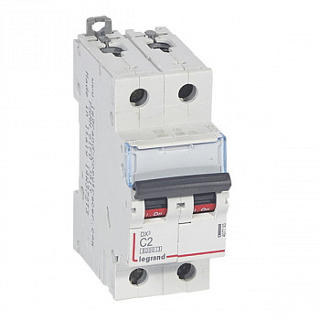 Автоматический выключатель DX3 6000 10kA 2A 2П тип С. Legrand