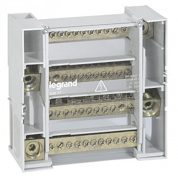 Модульный распределительный блок 4П 250A 12 подключений. Legrand арт 004877