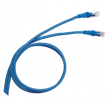 Патч-корд RJ 45 кат. 6 F/UTP PVC экранированный 5 м голубой. Legrand