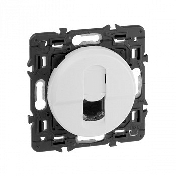 Розетка компьютерная RJ 45 UTP категории 6 Белый. Celiane. Legrand