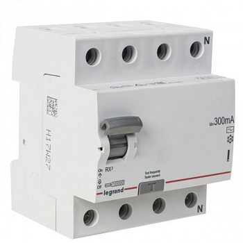 УЗО RX3 4П 300mA 63А тип AC. Legrand