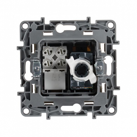 Розетка телефон/интернет RJ11/RJ45 UTP кат.5 Слоновая кость. Legrand. Etika