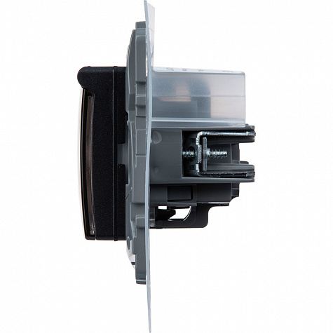 Legrand Etika Антрацит Розетка 2К+З IP44