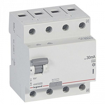 УЗО RX3 4П 30mA 63А тип A. Legrand