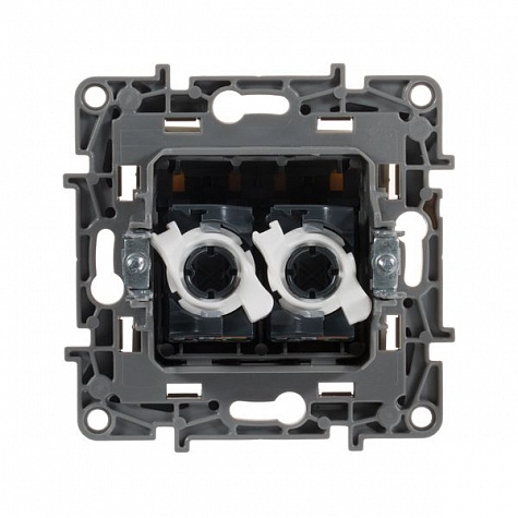Розетка двойная компьютерная RJ45 UTP Слоновая кость. Legrand Etika