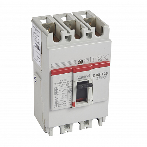 Legrand DRX125 термомагнитный 20A 3П 10KA