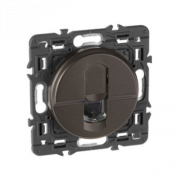 Розетка компьютерная RJ 45 UTP категории 6 Графит. Celiane. Legrand