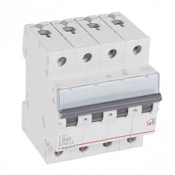 Автоматический выключатель TX3 6kA 40A 4П тип В. Legrand