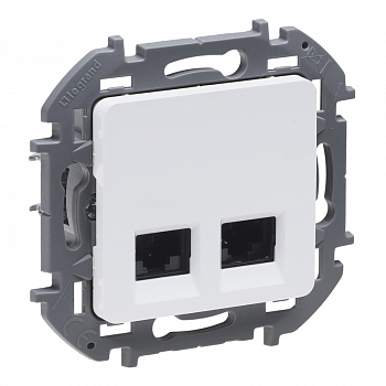 Двойная розетка RJ 45 - категория 6 - UTP - INSPIRIA - белый