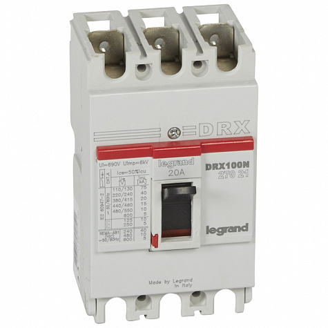 Legrand DRX125 термомагнитный 20A 3П 20KA