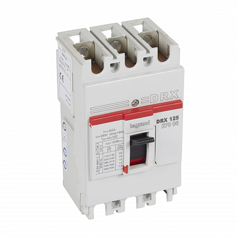 Legrand DRX125 фиксированный 3P 60А 10кА