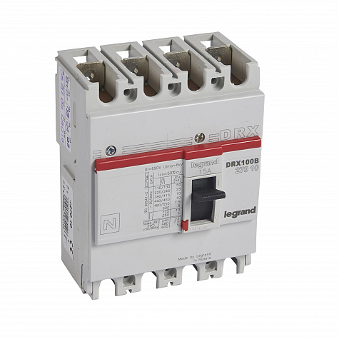 Legrand DRX125 термомагнитный 15A 4П 10KA