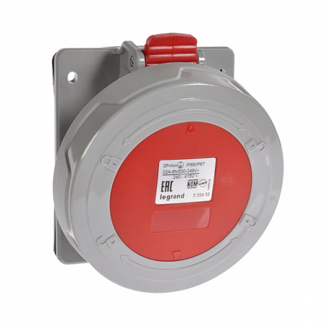 Встраиваемая розетка IP66/67 380/415В 32A 3К+Н+З P17 Tempra Pro. Legrand
