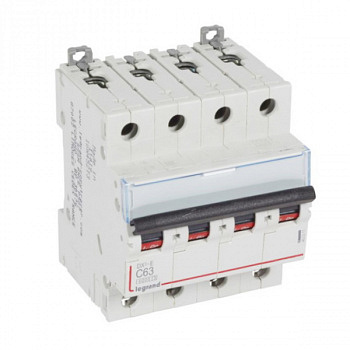Автоматический выключатель DX3-E 6000 6kA 63A 4П тип С. Legrand