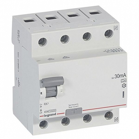 УЗО RX3 4П 30mA 25А тип A. Legrand