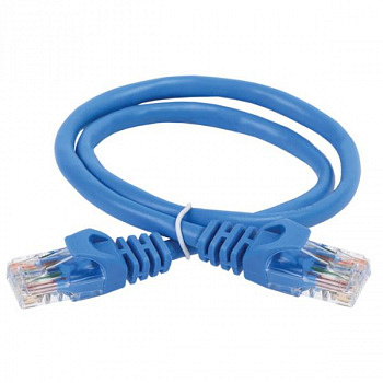 Патч-корд U/UTP кат. 6 PVC 0,5м синий. Legrand